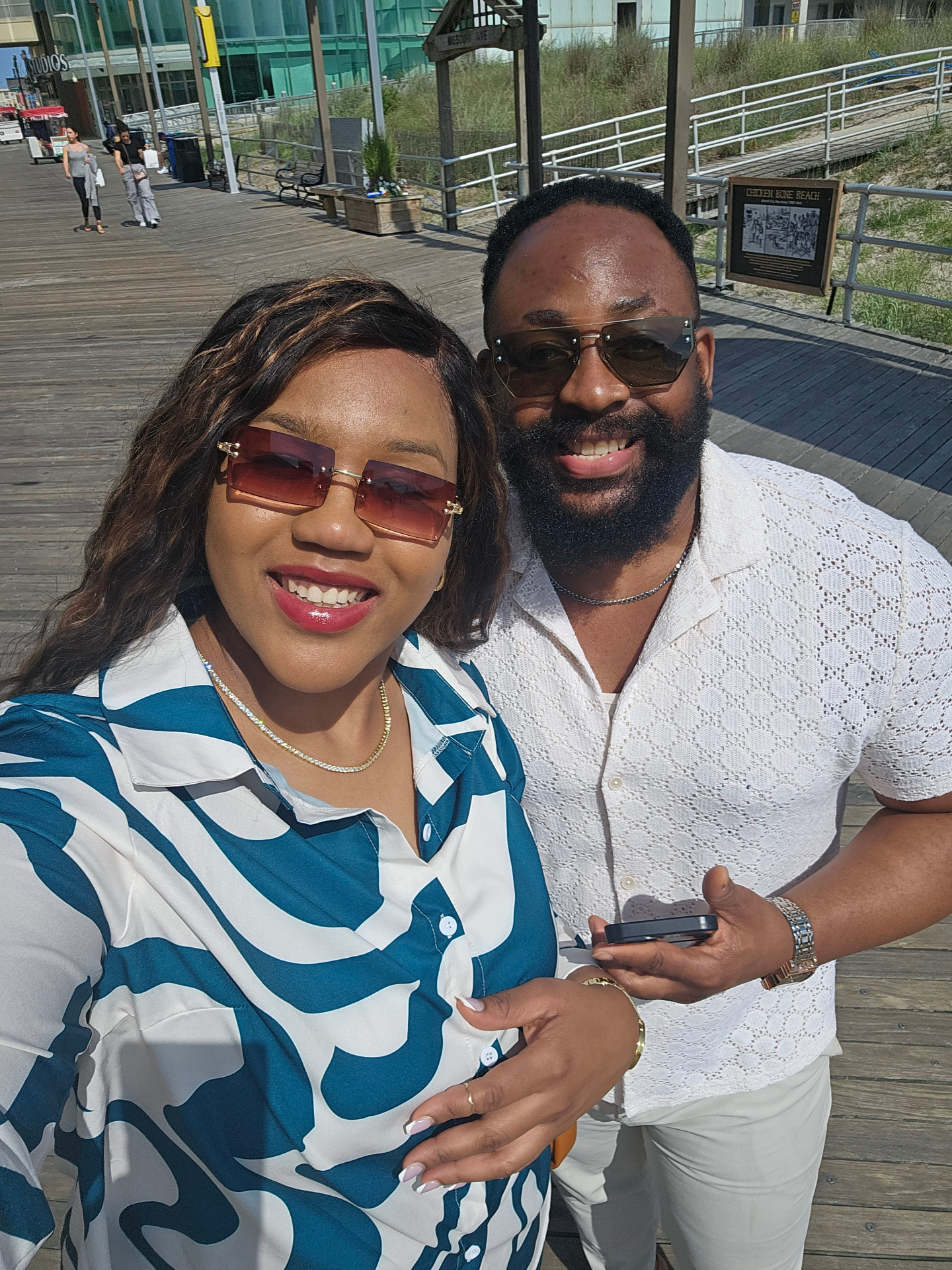 Tracey and Kevin on the boardwalk